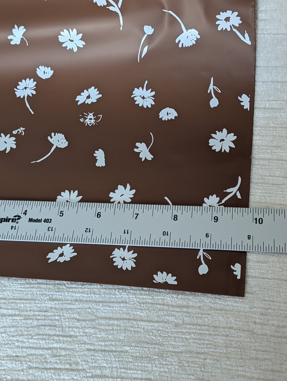 PolyMailers 10" By 13" Chocolate Brown Background Floral Bees Polymailers 10ct - Picture 3 of 7